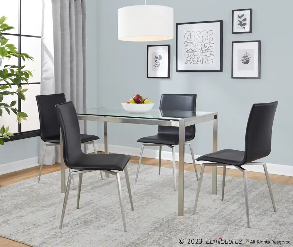 Fuji-Mason Upholstered Swivel Dining Set - 5 Piece By LumiSource - DS5 Super Sale