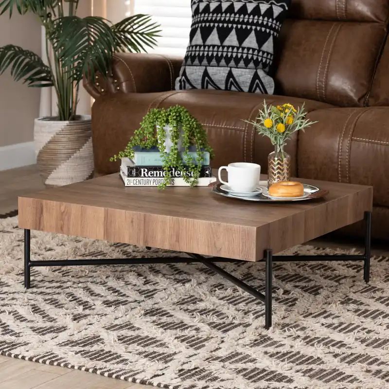 Baxton Studio Savion Modern Industrial Walnut Brown Finished Wood and Low Price