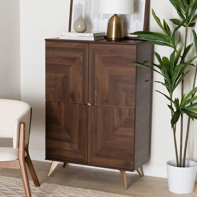 Buy Today Baxton Studio Graceland Mid-Century Modern Transitional Walnut Brown F