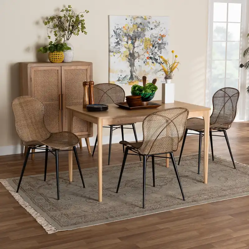 Hassle-Free Returns Baxton Studio Sabelle Japandi Natural Brown Finished Wood and Greywash