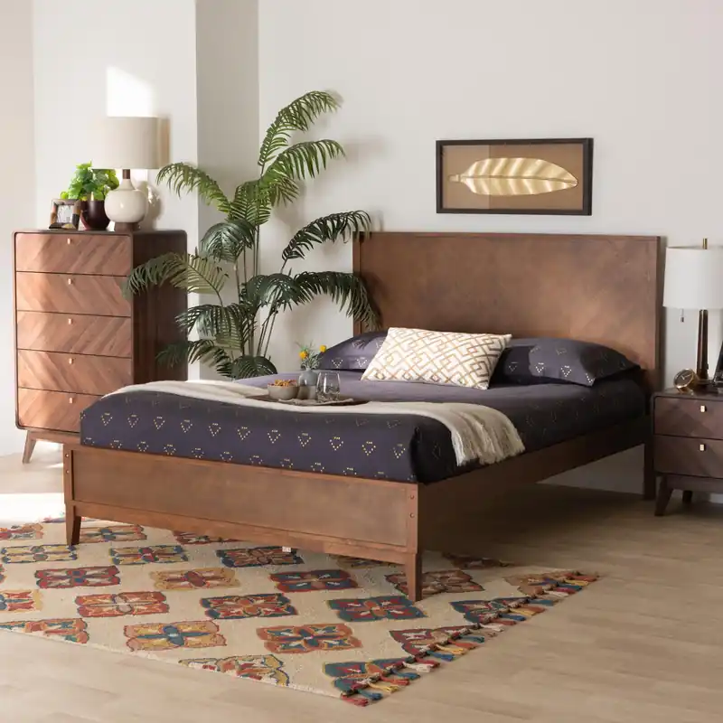 Super Sale Baxton Studio Carver Classic Transitional Ash Walnut Finished Wood Que