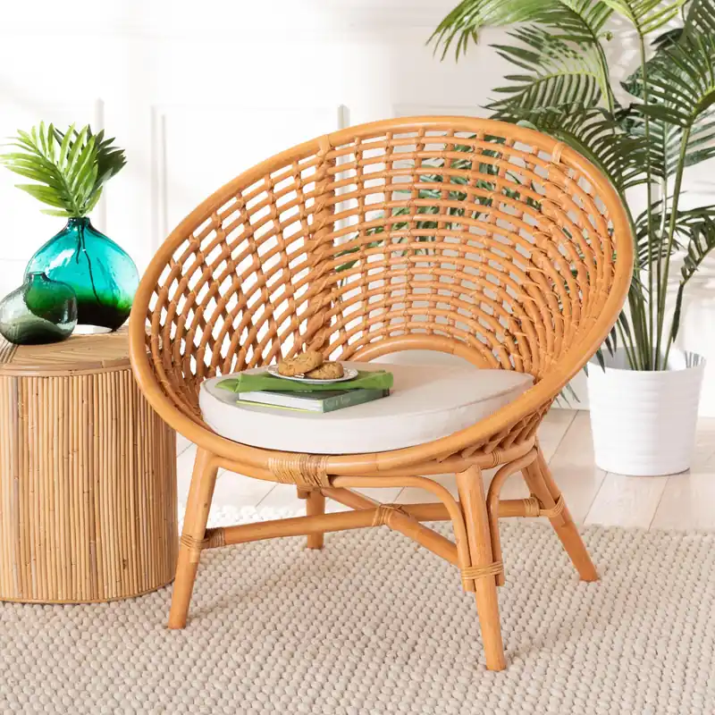 Fresh Stock Baxton Studio bali & pari Aerin Modern Bohemian Natural Rattan Accent