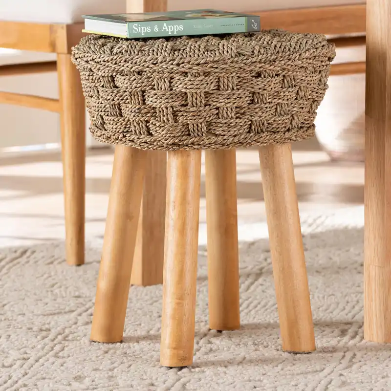 Baxton Studio bali & pari Denver Modern Bohemian Natural Seagrass and Trending