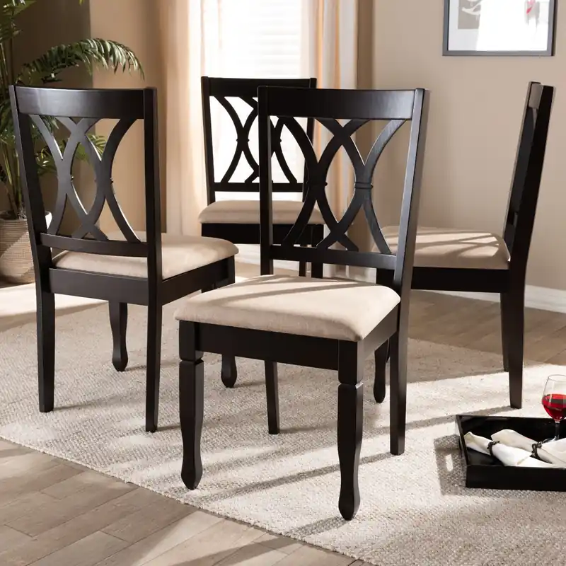 Hot Picks Baxton Studio Reneau Modern and Contemporary Sand Fabric Upholstered E