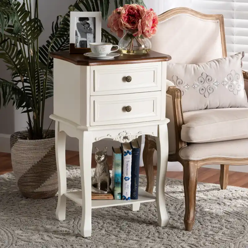 Affordable Baxton Studio Darla Classic and Traditional French White and Cherry Br