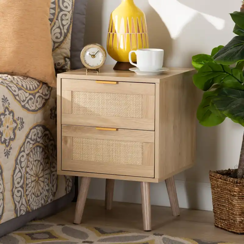 Popular Baxton Studio Baird Mid-Century Modern Light Oak Brown Finished Wood a