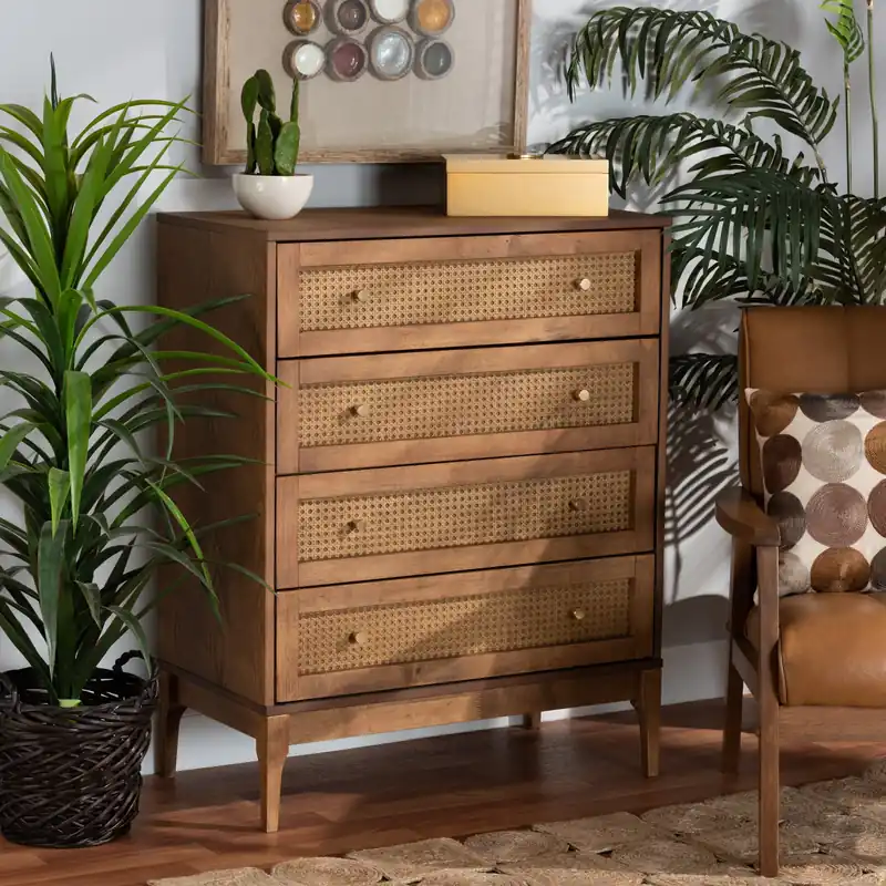 Baxton Studio Ramiel Mid-Century Modern Ash Walnut Finished Wood and R Grab Now
