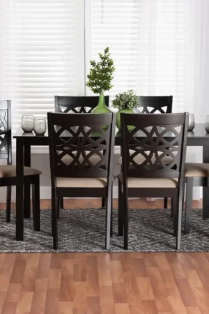 Baxton Studio Abigail Modern Beige Fabric and Dark Brown Finished Wood Factory Price
