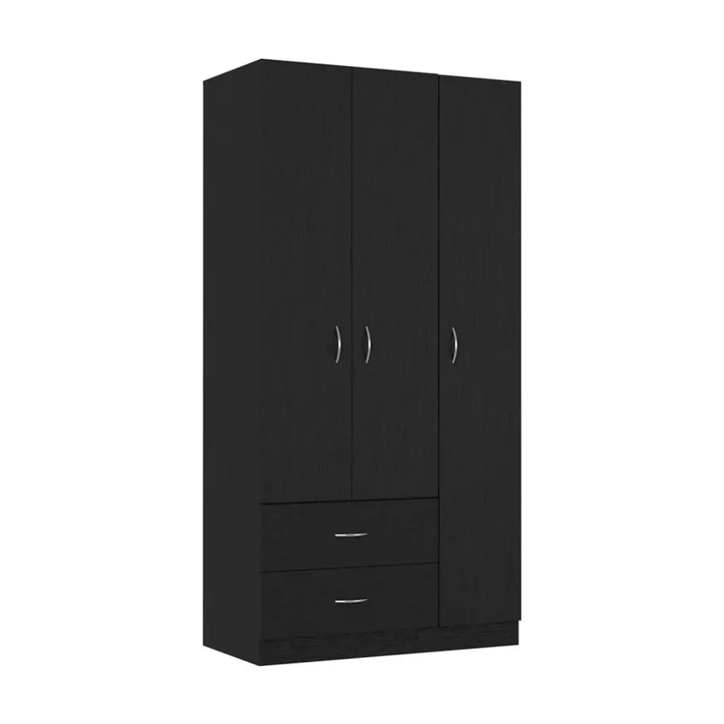 Last Chance Black Manufactured Wood Two Drawer Combo Dresser By Homeroots