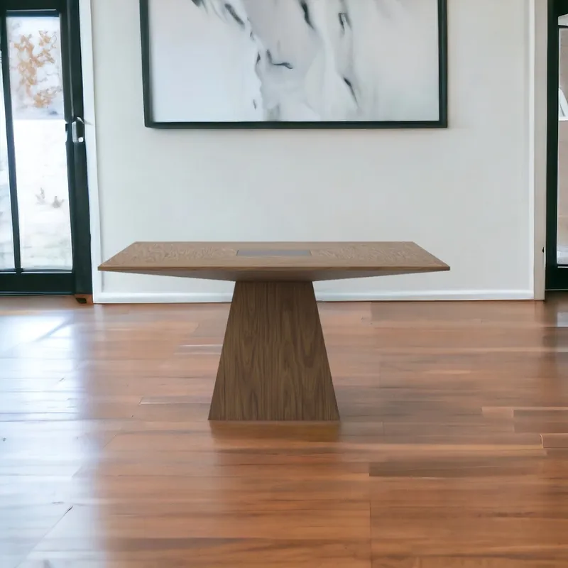 Walnut Square Solid Manufactured Wood Dining Table By Homeroots Today Only