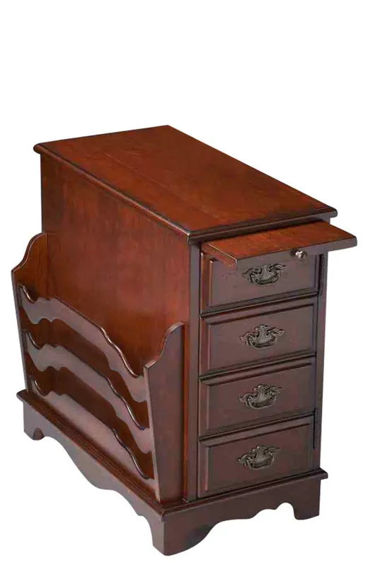 Dark Brown Manufactured Wood Rectangular End Table With Four Drawers B Free Delivery