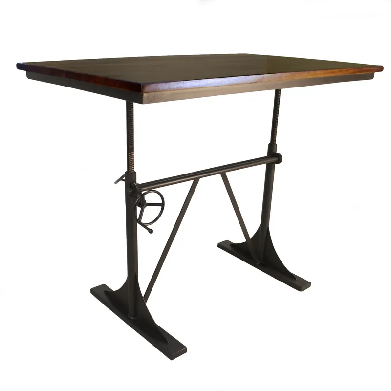 Brown And Black Solid Wood And Iron Trestle Base Dining Table By Homer Buy Online