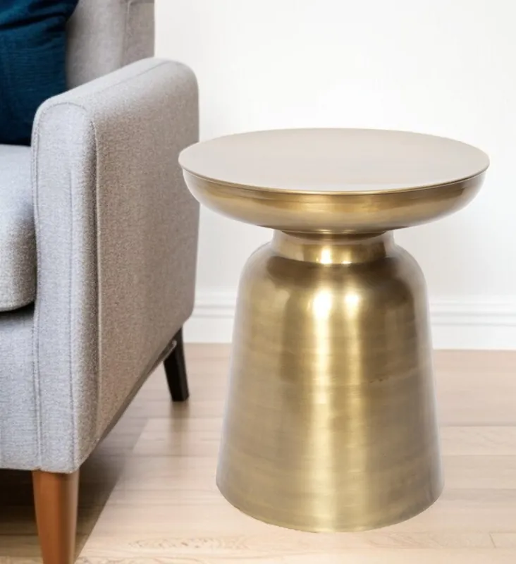 Direct From Manufacturer Gold Iron Round End Table By Homeroots