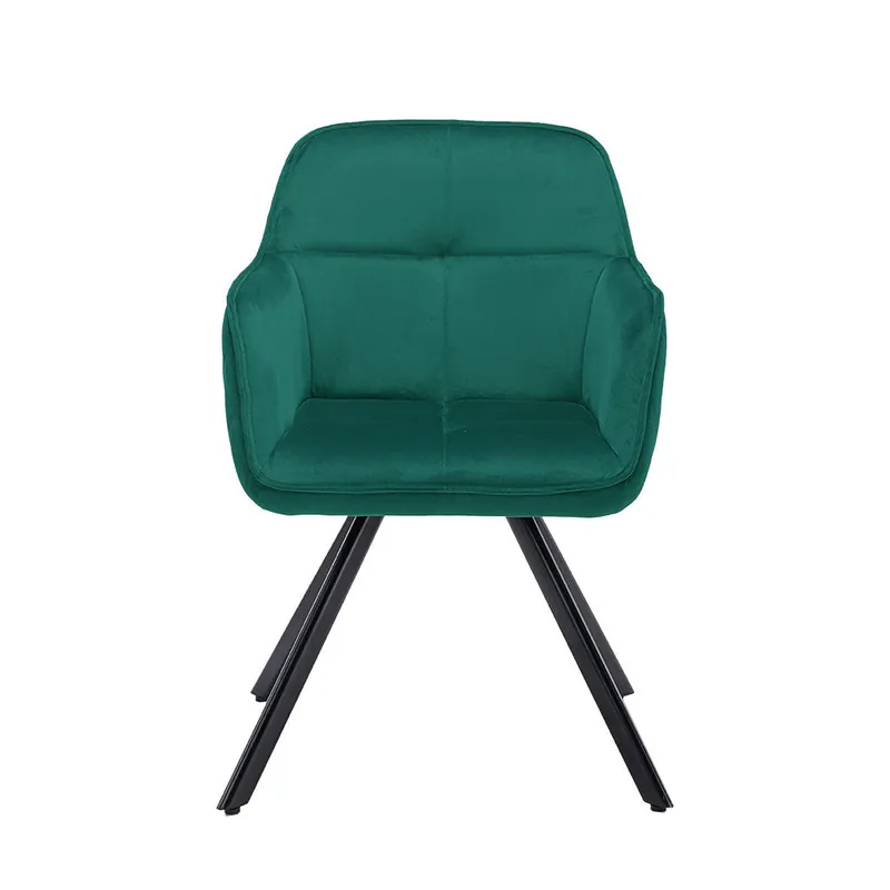 While Supplies Last Tufted Green And Black Velvet and Metal Dining Arm Chair By Homeroots
