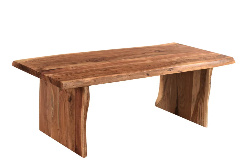 Brown Solid Wood Sled Coffee Table By Homeroots Place Order