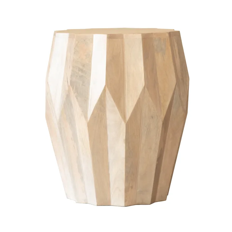 Time-Limited White Solid Wood Round End Table By Homeroots