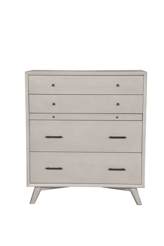 Gray Solid Wood Four Drawer Chest By Homeroots One Day Deal