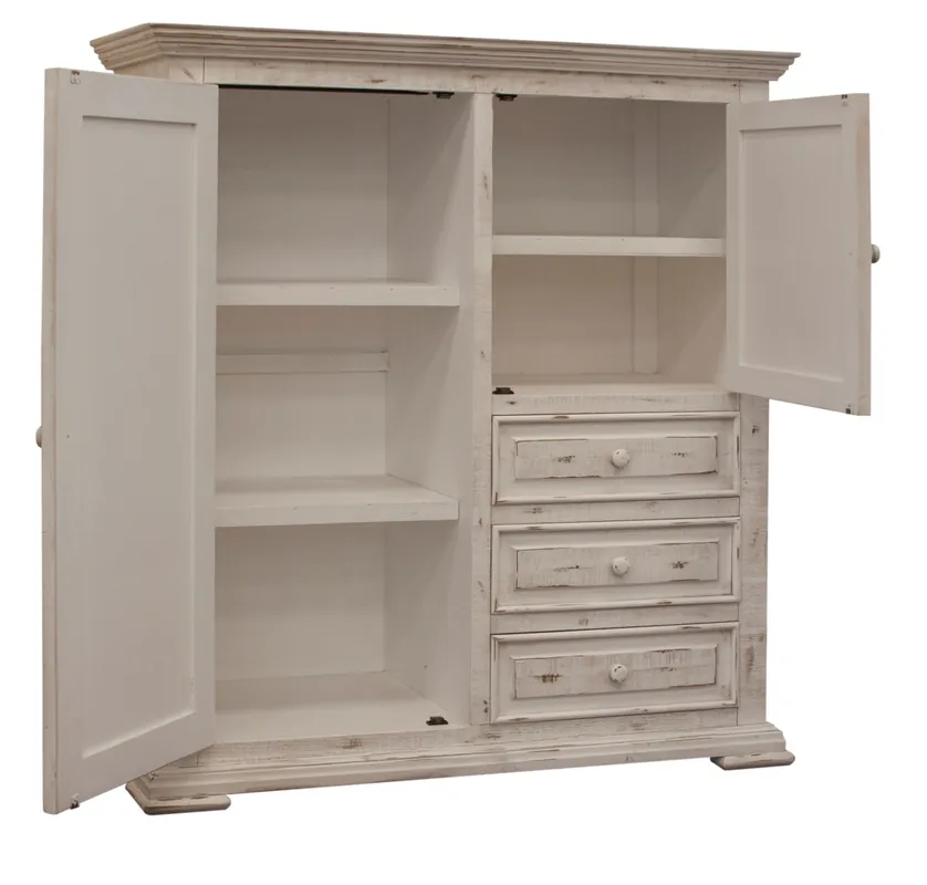 White Solid Wood Three Drawer Gentlemans Chest By Homeroots Don’t Miss Out