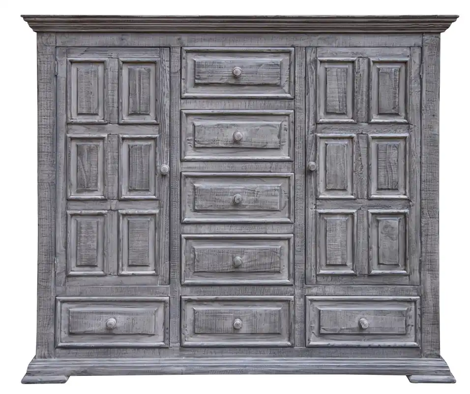 Gray Solid Wood Seven Drawer Gentlemans Chest By Homeroots Limited Time