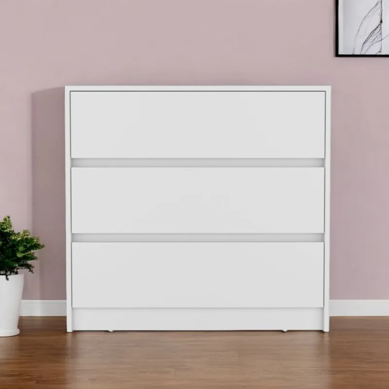 White Three Drawer Dresser By Homeroots Factory Price