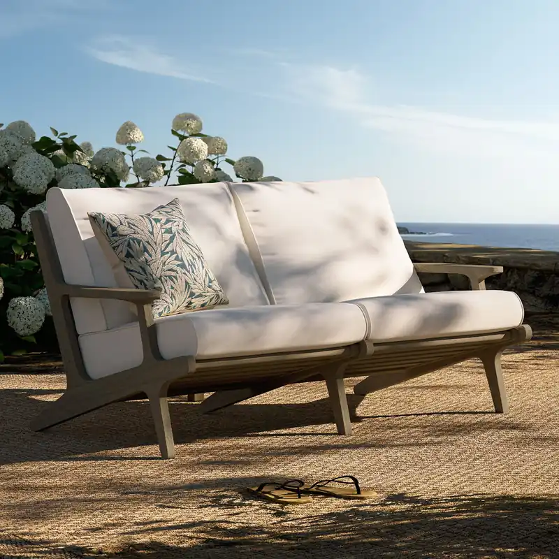 Limited Edition Saratoga Outdoor Patio Teak Wood Loveseat by Modway