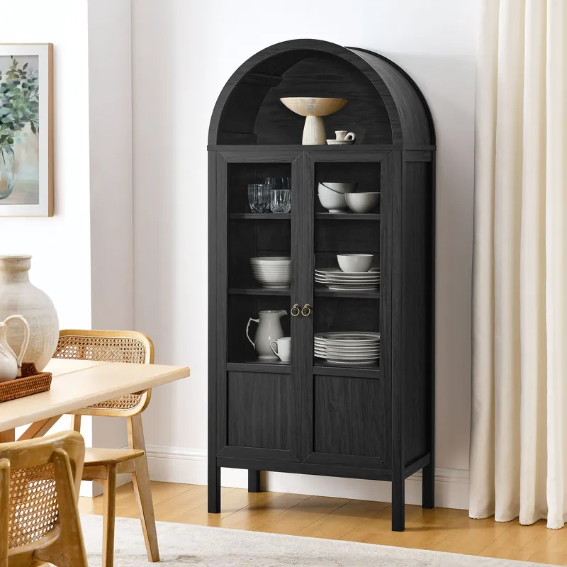 Same Day Shipping Tessa Tall Arched Storage Display Cabinet by Modway