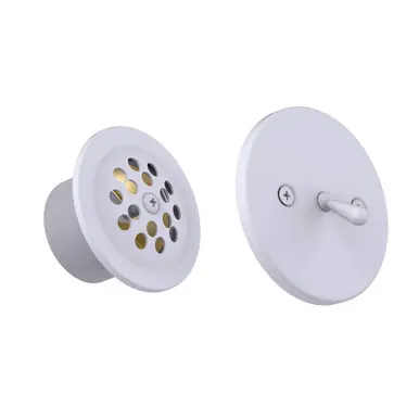 Clearance Fine Fixtures Trip Lever Drain & Overflow Cover - Matte White - TLDWH