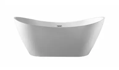 Vanity Art VA6903 71" x 29" Freestanding Acrylic Soaking Bathtub with Slotted Overflow and Drain Handmade
