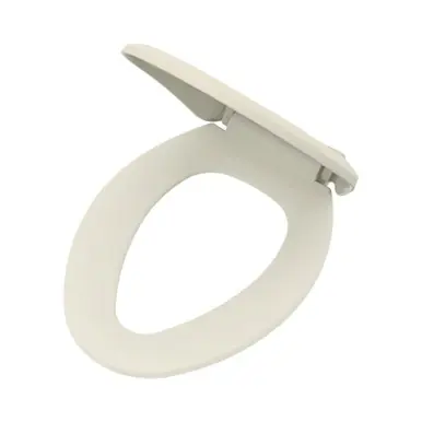 Exclusive Gerber G009921609 Elongated Non-Slow Close Toilet Seat with Adjustable Mounting - Biscuit