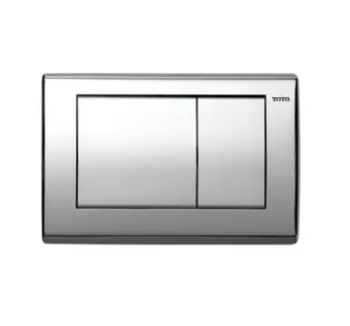 Genuine TOTO® Rectangular Convex Push Plate For Select DUOFIT In-Wall Tank System, Stainless Steel - YT820#SS