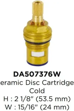 Fast Shipping Gerber DA507376W Ceramic Disc Cartridge Cold Side For Pot Filler