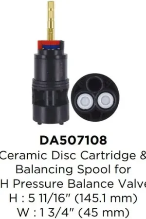 Free Shipping Gerber DA507108 1H PBMV Ceramic Valve With Pressure Balance Cartridge With Check Valve