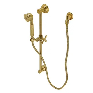 Kingston Brass KAK3327W7 Made To Match Hand Shower Combo with Slide Bar, Brushed Brass Exclusive Offer