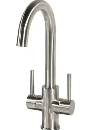 While Supplies Last Oakland KSB1217-BN Two Handle Single Hole Lavatory or Bar Prep Faucet - Brushed Nickel