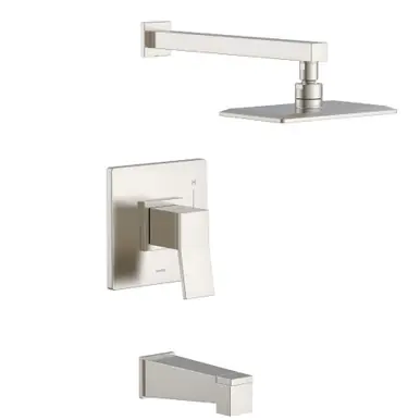 Gerber D501019BNTC Avian Single Handle Tub & Shower Faucet Trim Kit & Treysta Cartridge 1.75gpm - Brushed Nickel Crafted