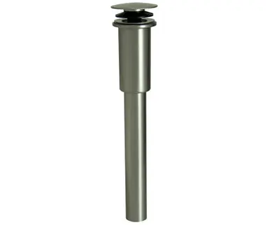 Mountain Plumbing MT745-2/BRS Dome Style Round Lavatory Drain & EZ-CLICK Soft Touch Dome - Without Overflow - Brushed Stainless Premium