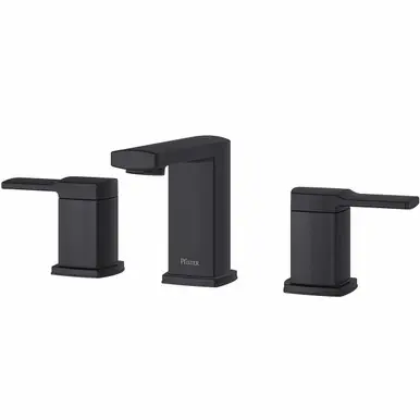Must Have Pfister LG49-DAPB Deckard Wide Spread Lavatory Faucet - Matte Black