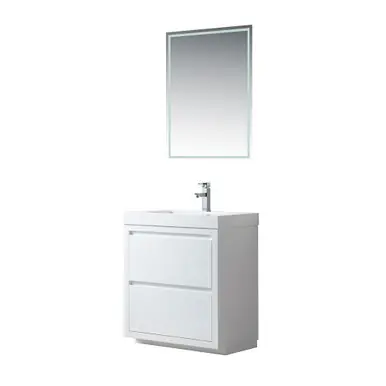Seasonal Sale Vanity Art 30 Inch Single Sink Bathroom Vanity With Resin Top