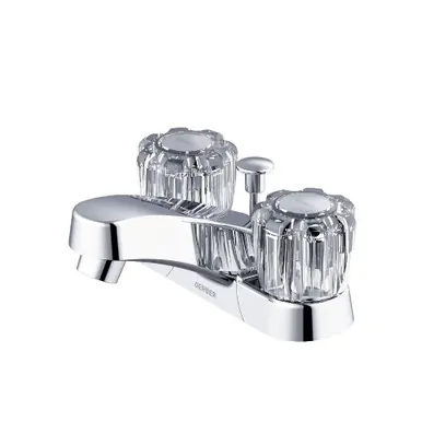 High Quality Gerber G0043192W Maxwell SE Two Handle Centerset Lavatory Faucet w/ Acrylic Handles & Metal Pop-Up Drain 1.2gpm - Chrome