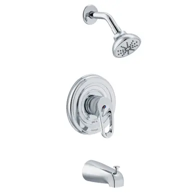 Gerber G0049730 Pressure Balance Tub & Shower Faucet & Rough Valve- 1.75gpm - Chrome Top Rated