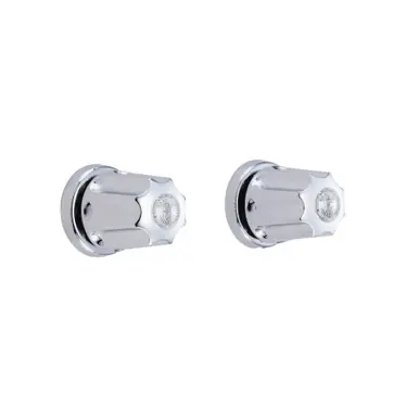 Brand New Gerber G074776183 Classics Two Handle Straight Pattern Shower Fittings Sweat 1/2" Connections w/ Metal Fluted Handles - Chrome