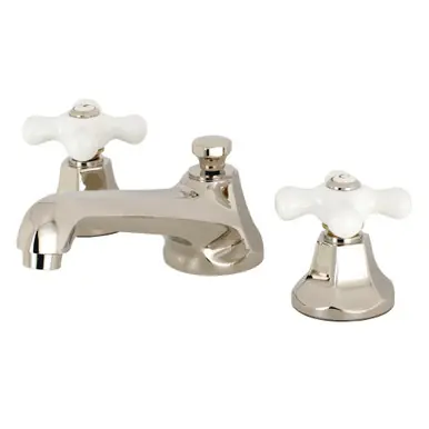 Seasonal Sale Kingston Brass KS4466PX 8 in. Widespread Two Handle Bathroom Faucet, Polished Nickel