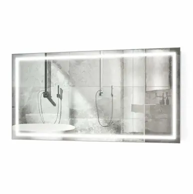 Krugg LED Lighted Bathroom Mirror 66 Inch X 36 Inch with Dimmer & Defogger Warranty Included