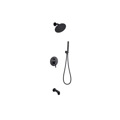Buy Today Lexora Salamonio Stainless Steel Tub & Shower Faucet - Matte Black