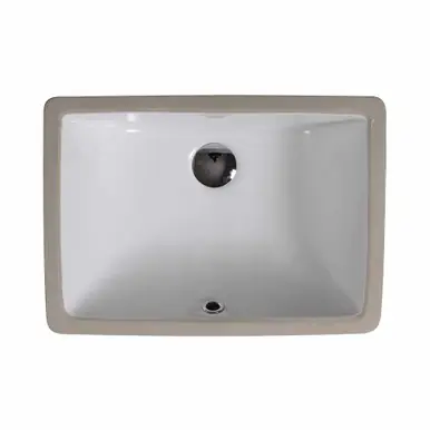 Oakland 16" X 11" Rectangular Undermount Ceramic Bathroom Sink with Overflow Drain - White - LVU1611W Wholesale