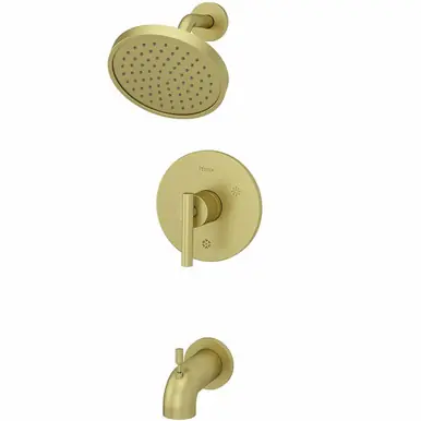 Money Back Guarantee Pfister LG89-8NCBG Contempra Tub and Shower Faucet Trim - Brushed Gold