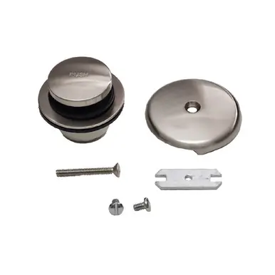 Trim To The Trade 4T-1904CB-31 Tip-Toe Bathtub Drain Conversion Kit with Brass Bushing - SATIN NICKEL Last Chance