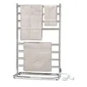 Limited Edition Warmrails Hyde Park WHS Portable Freestanding Towel Warmer & Drying Rack - Satin Nickel