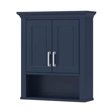 Deal Craft + Main Lawson 24" Wide x 28" High Bathroom Storage Wall Cabinet - Aegean Blue
