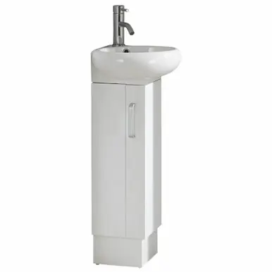 Worldwide Shipping Fine Fixtures Milan Corner Vanity 14" X 15" - White
